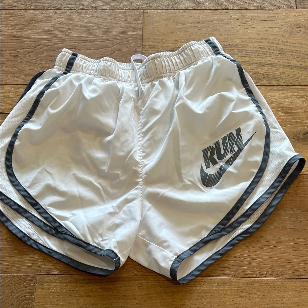Nike Women's White and grey Athletic Shorts